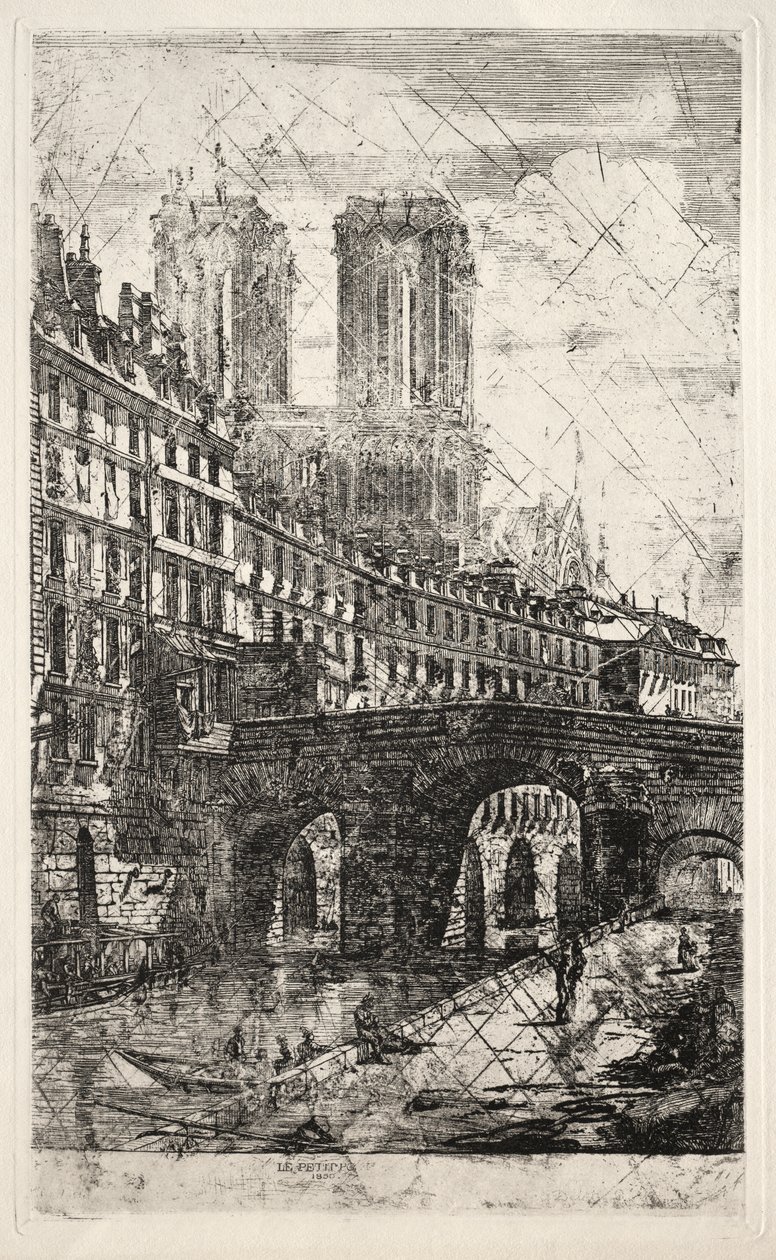 Aguafuertes de París: El pequeño puente de Charles Meryon