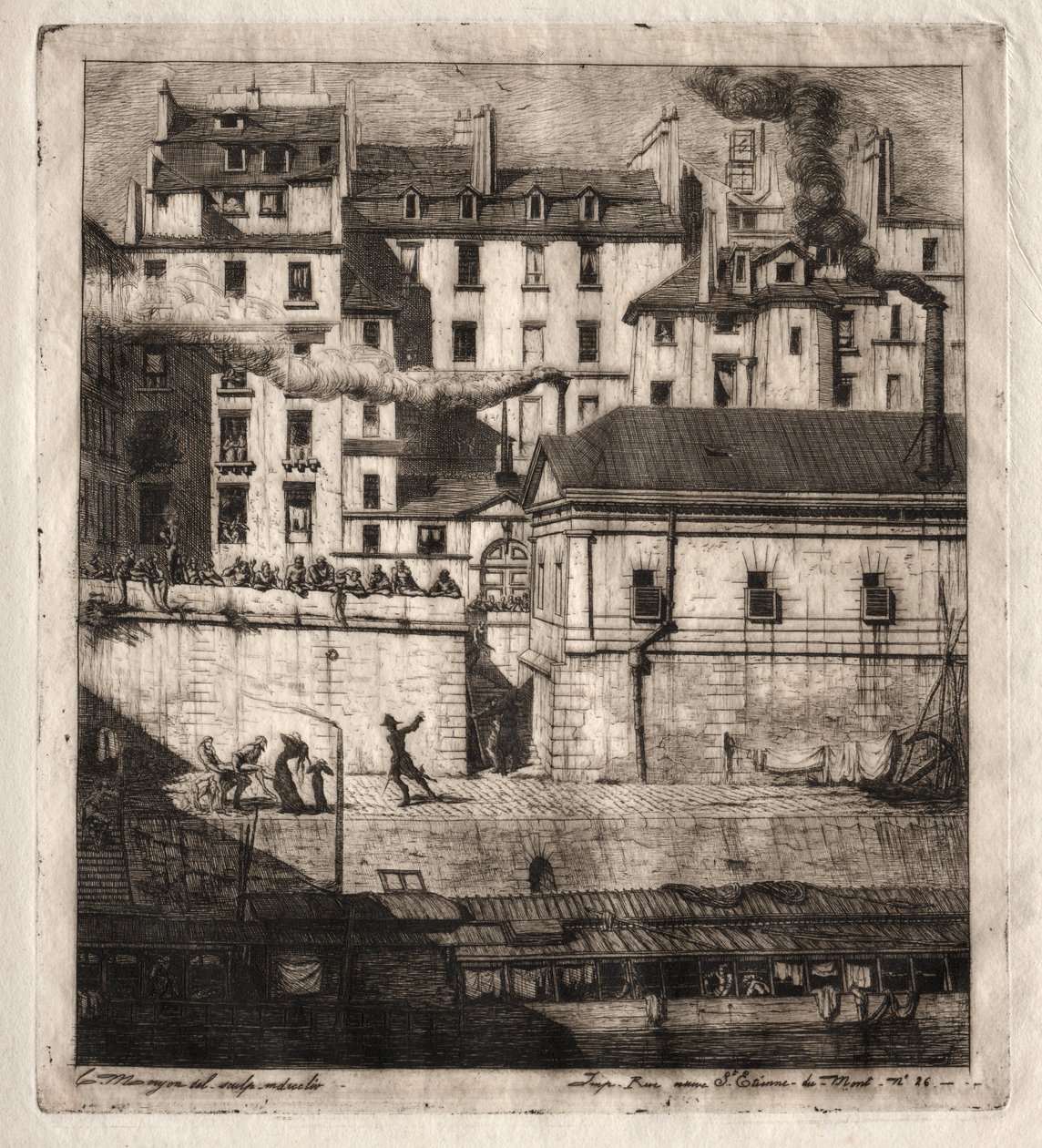 Aguafuertes de París: La Morgue de Charles Meryon