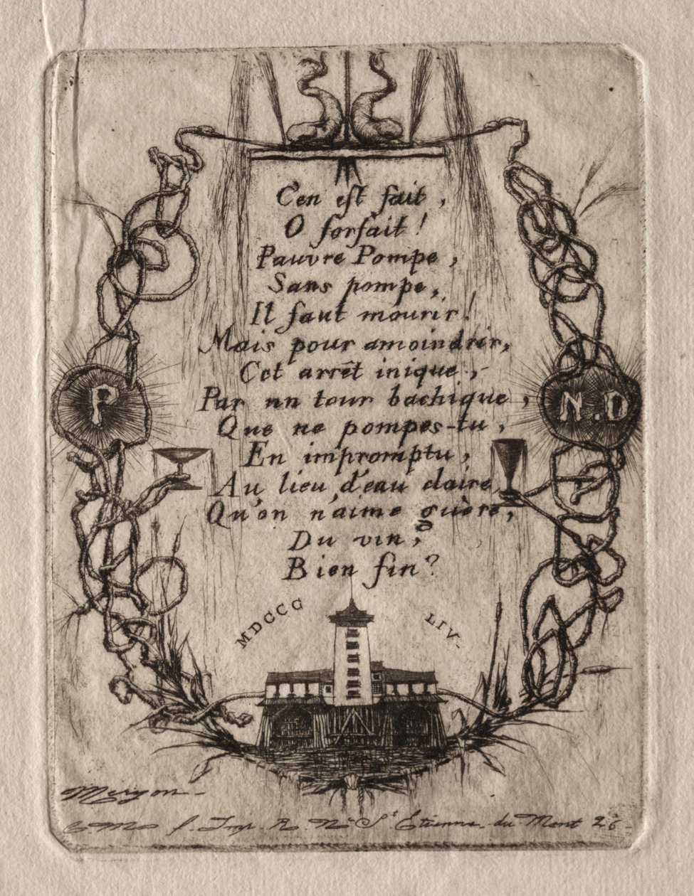 Grabados de París: La bomba de Notre Dame, Placa pequeña, 1854 de Charles Meryon