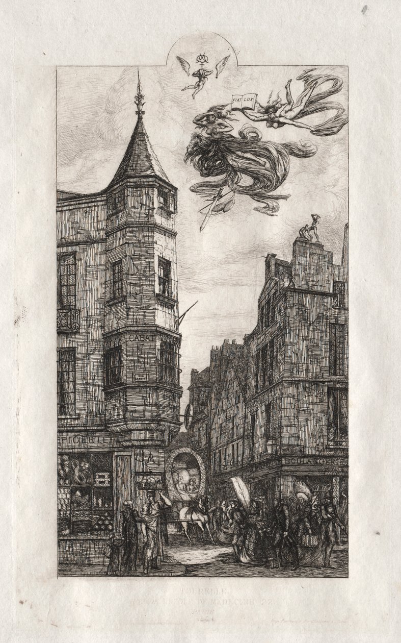 Etchings of Paris:  Tourelle, rue de l