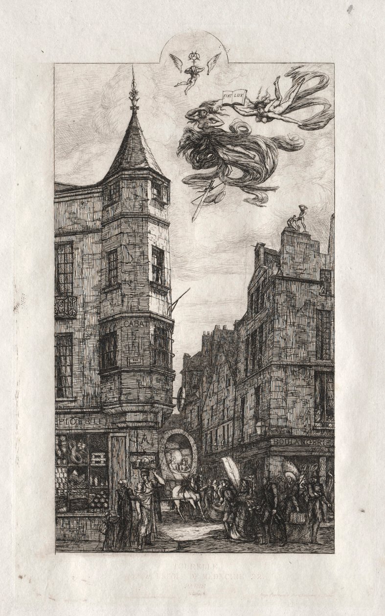 Aguafuertes de París: Tourelle, rue de l