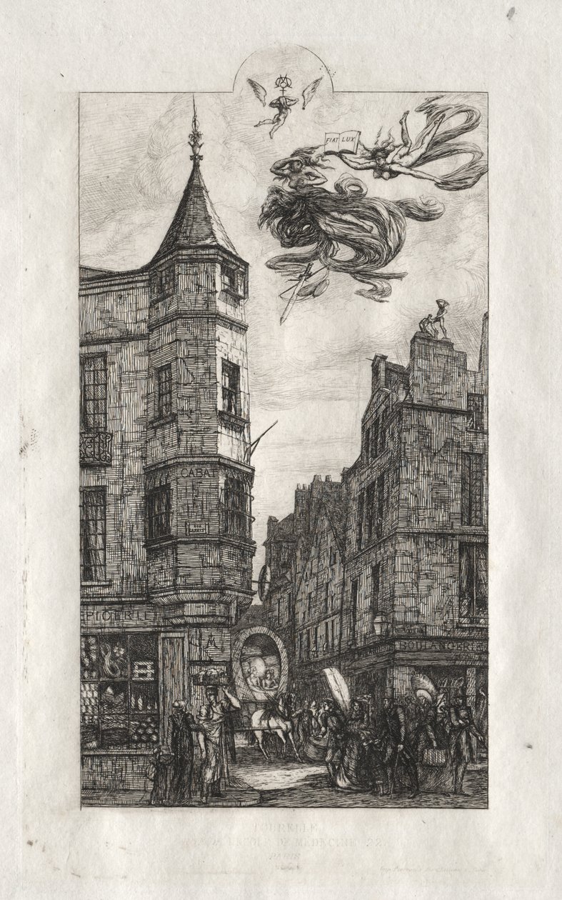 Etchings of Paris:  Tourelle, rue de l