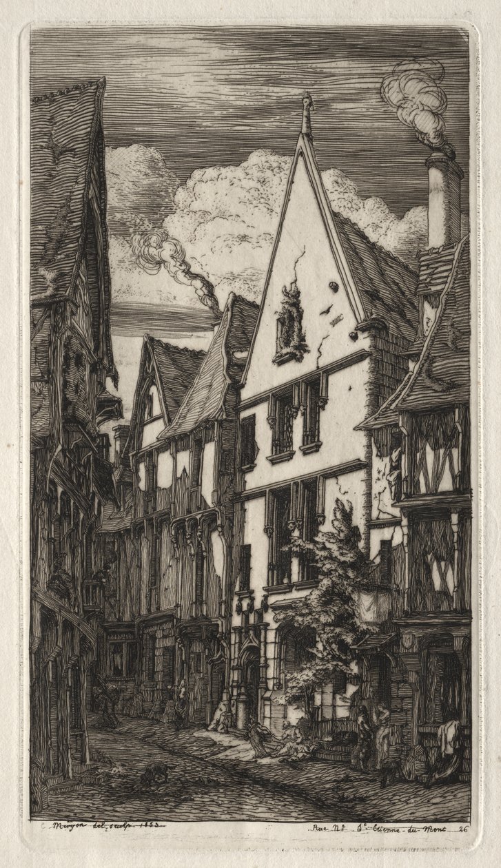 Grabados de París: à Bourges de Charles Meryon