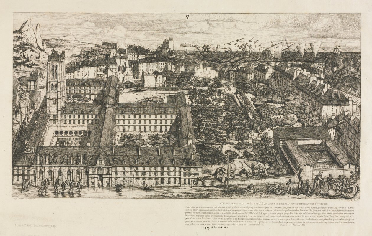 Colegio Enrique IV, 1863-1864 de Charles Meryon