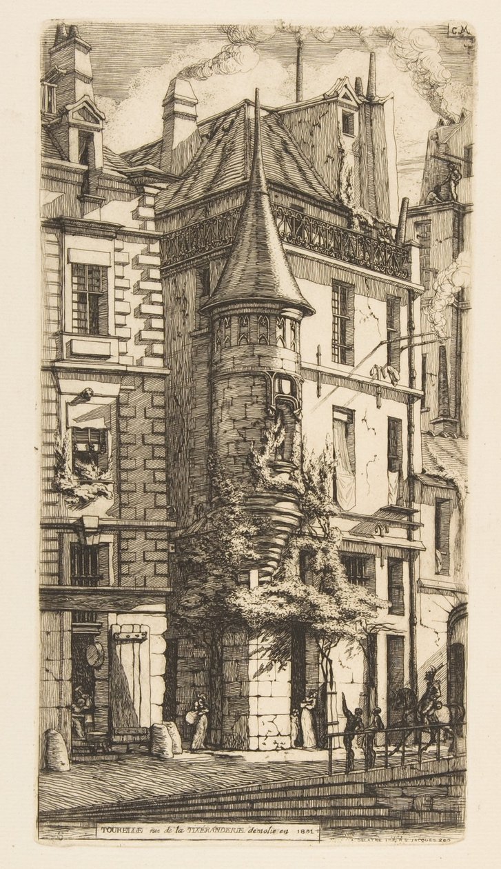 Casa con torrecilla, rue de la Tixéranderie, París de Charles Meryon