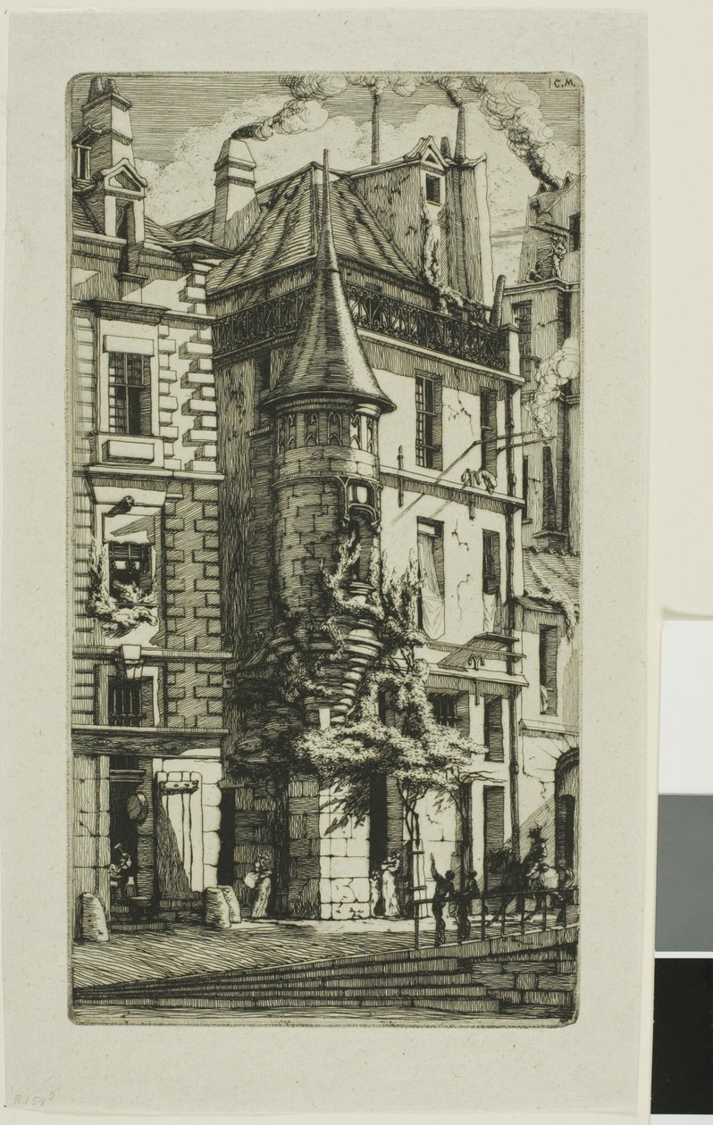 Casa con una torre, rue de la Tixeranderie de Charles Meryon
