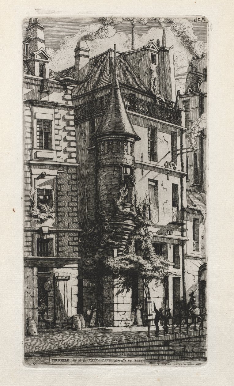 Casa con torreta, rue de la Tixéranderie, París de Charles Meryon