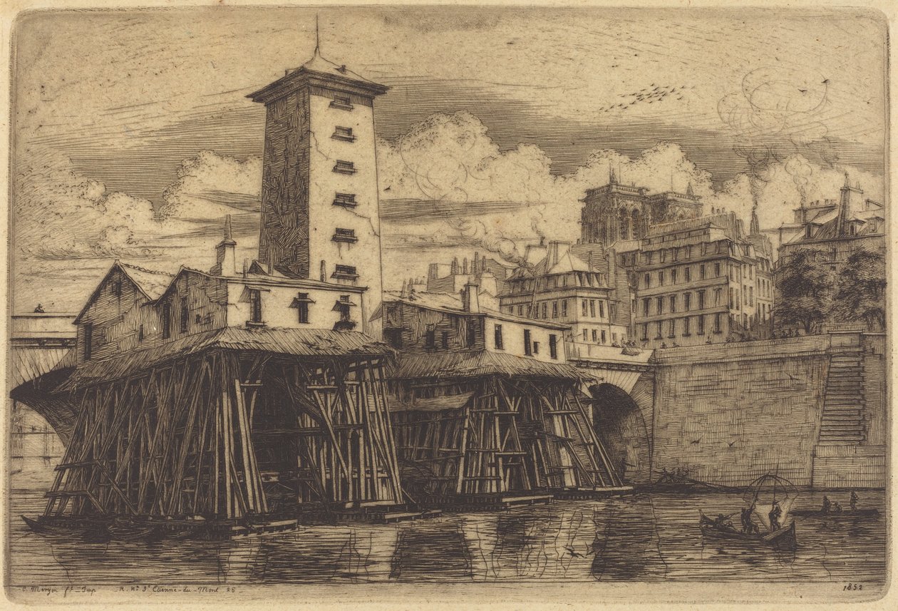 La bomba de Notre-Dame, París de Charles Meryon