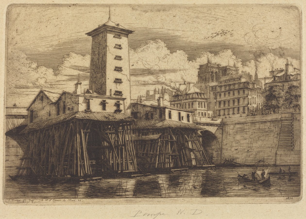 La bomba de Notre-Dame, París de Charles Meryon