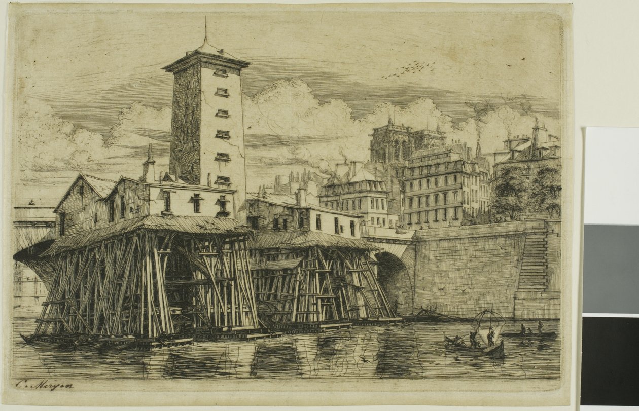 La Pompe Notre-Dame, París de Charles Meryon