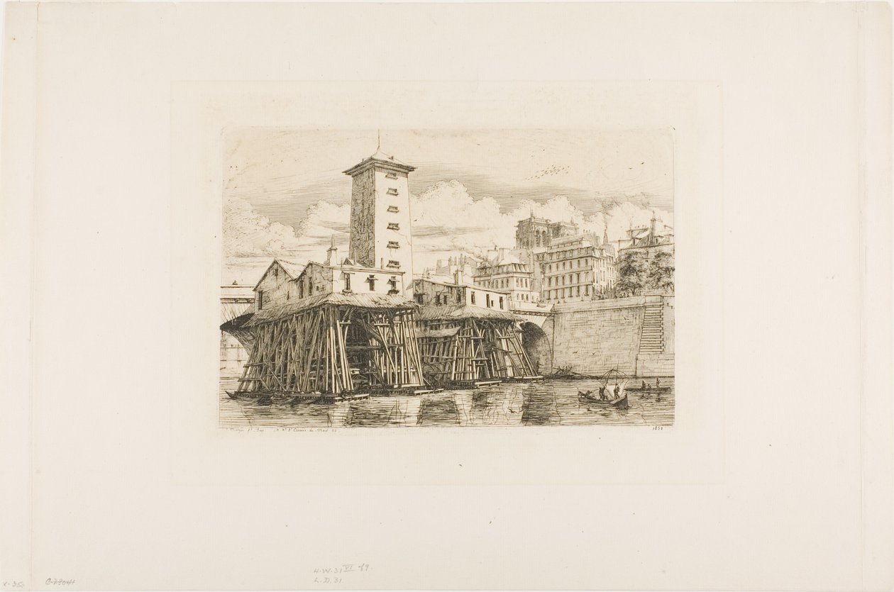 La Pompe Notre Dame, París de Charles Meryon