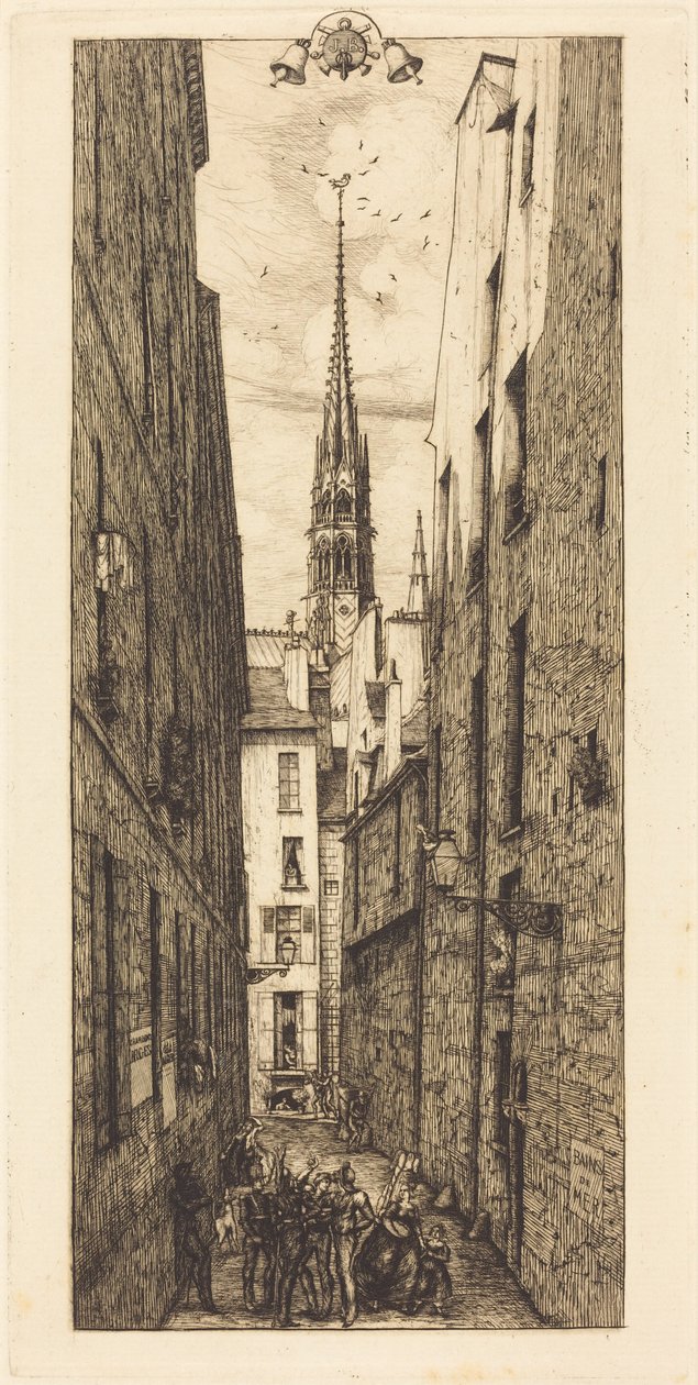 Rue des Chantres, París (Chantrey Street, París) de Charles Meryon