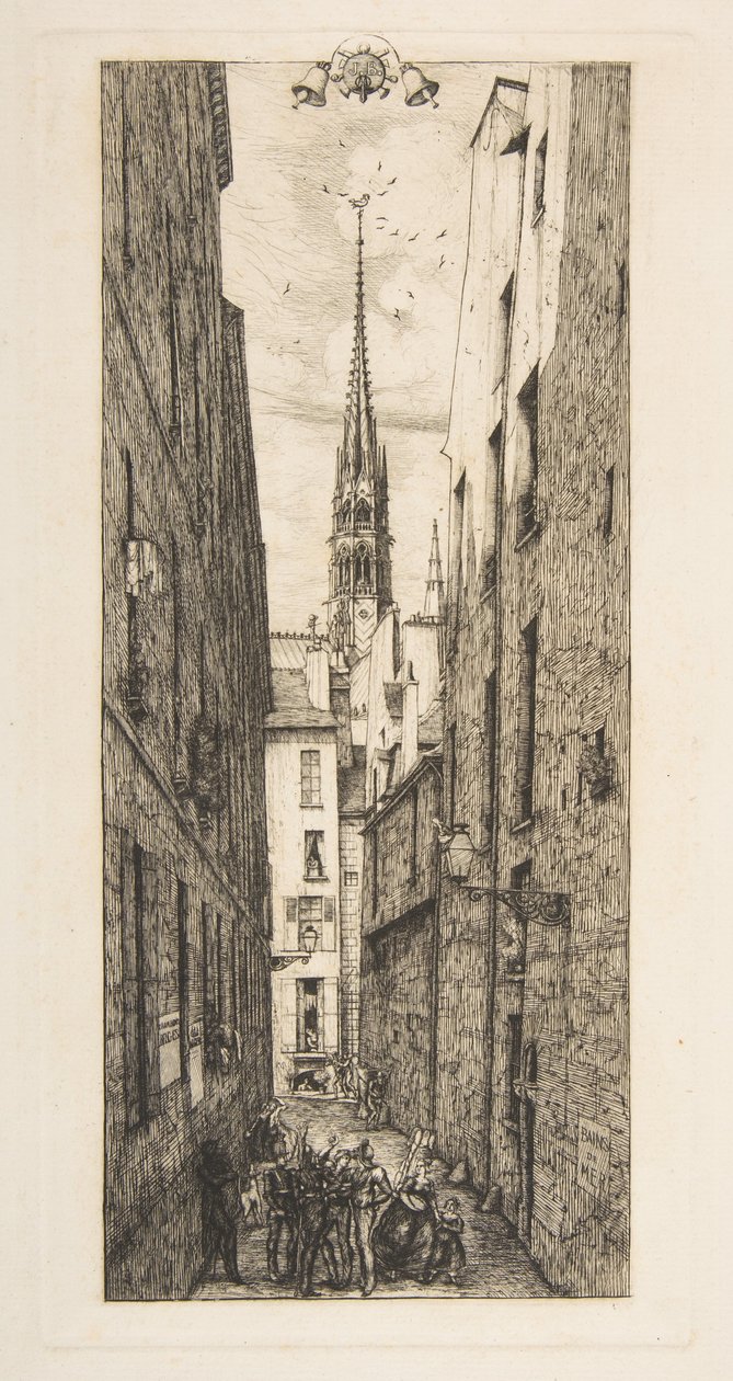 La Rue des Chantres, París de Charles Meryon