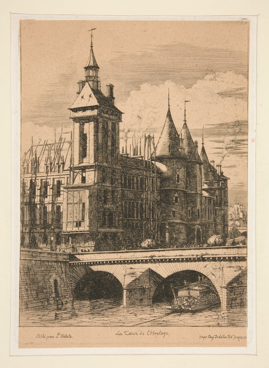 La Torre del Reloj, 1852 de Charles Meryon