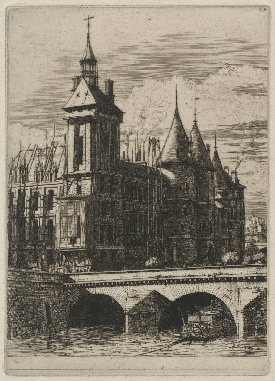 La Torre del Reloj, París de Charles Meryon