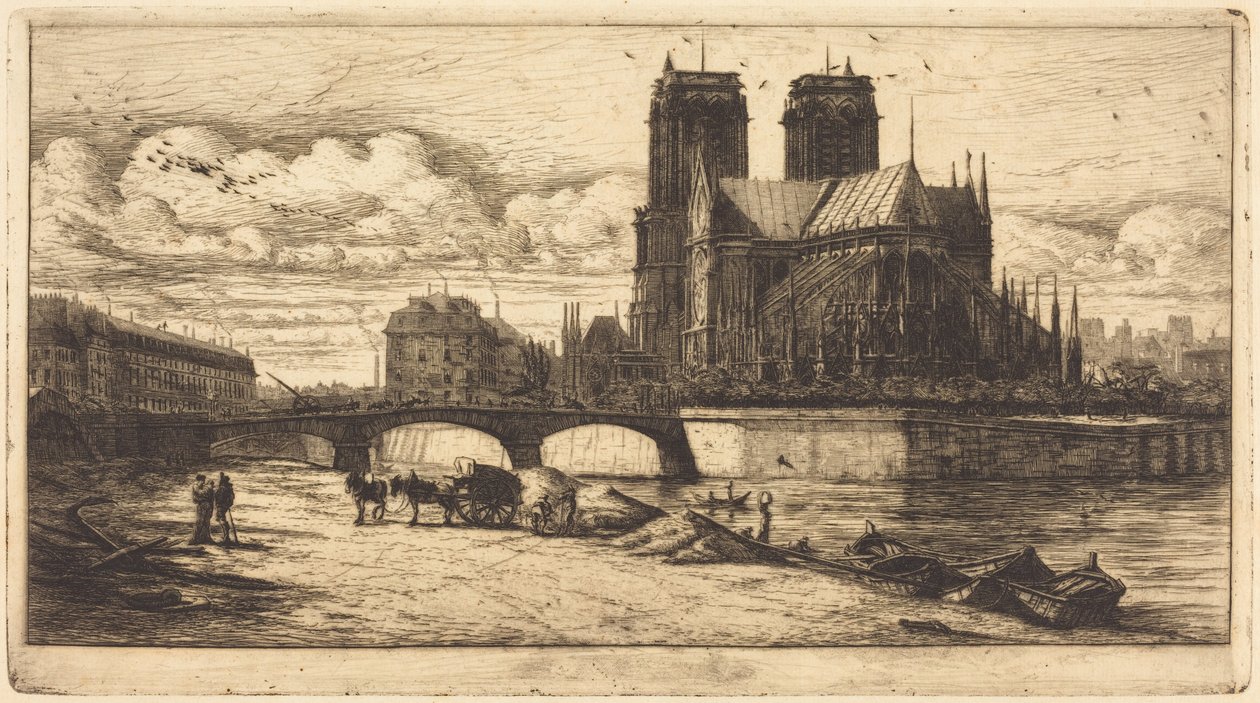 El ábside de Notre-Dame de París de Charles Meryon