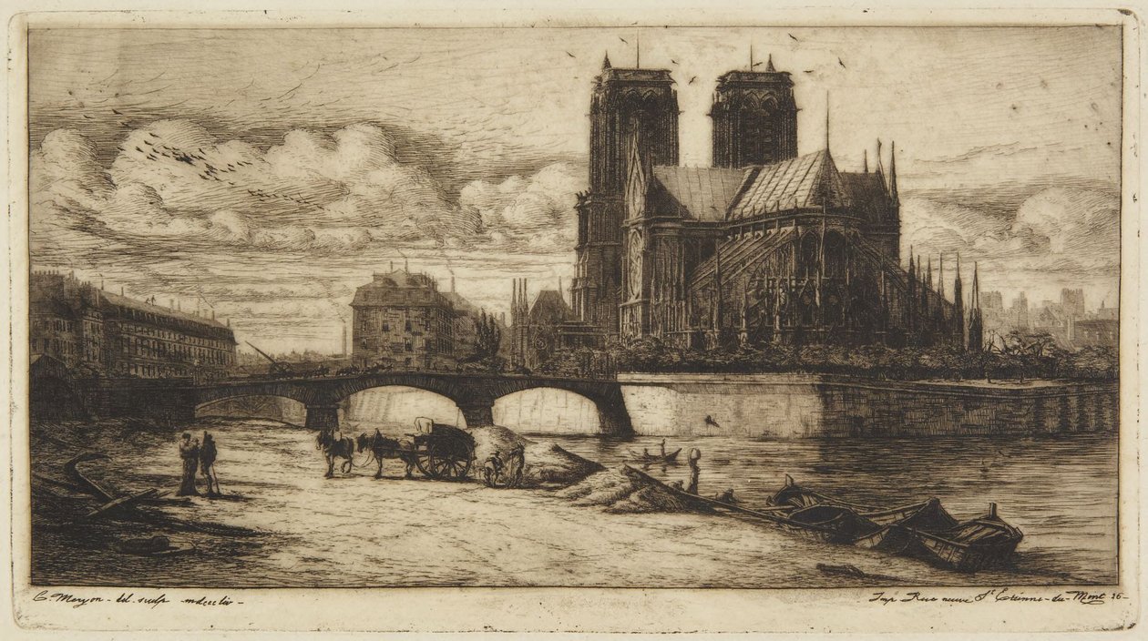 El ábside de Notre-Dame de París de Charles Meryon