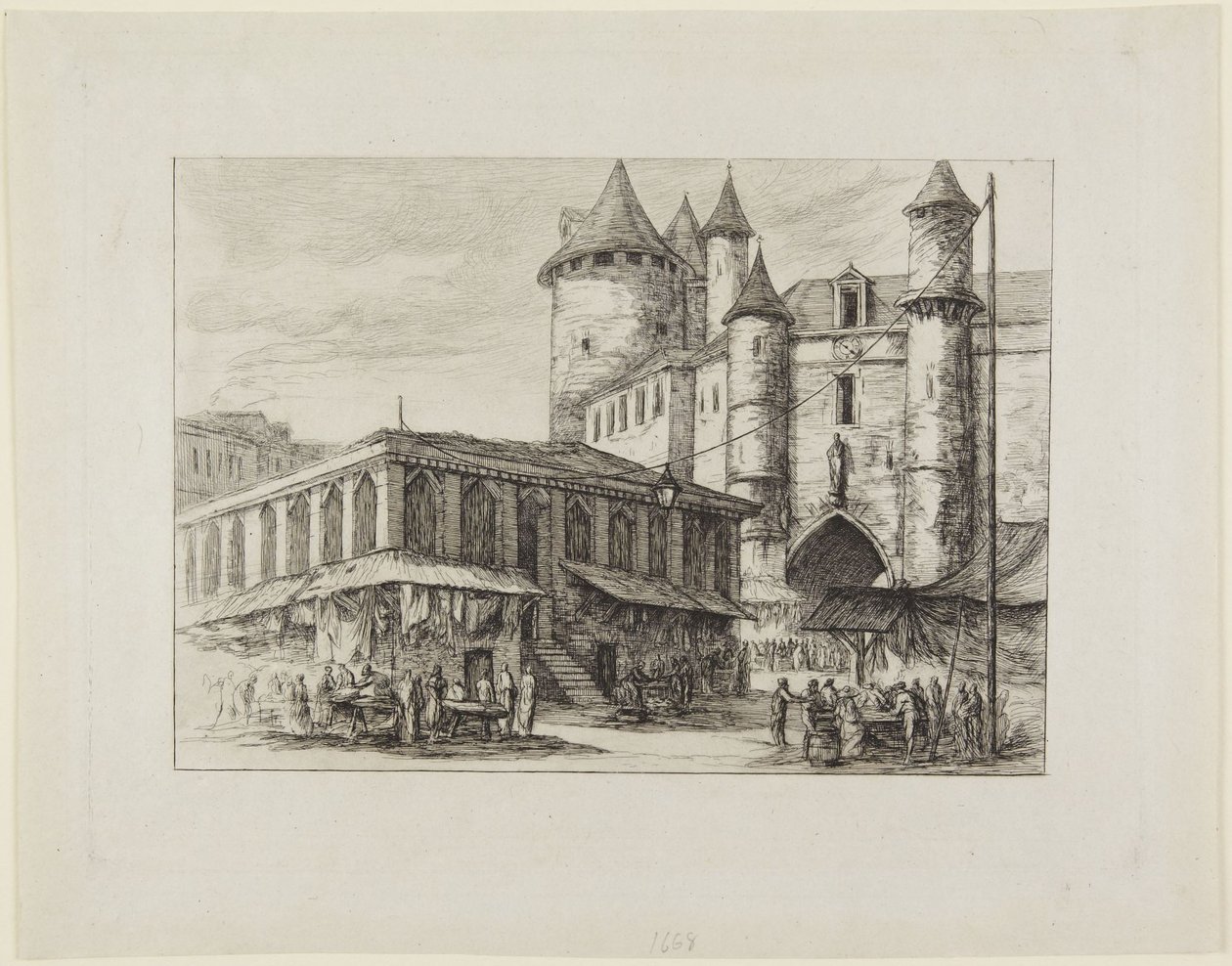 Le Grand Châtelet hacia 1780 de Charles Meryon