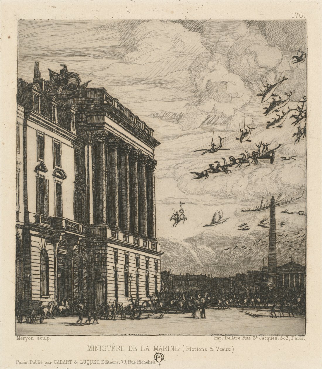 El Ministerio de la Marina, París de Charles Meryon