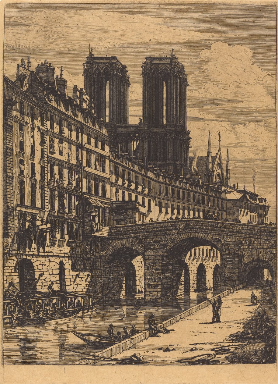 El pequeño puente, París de Charles Meryon