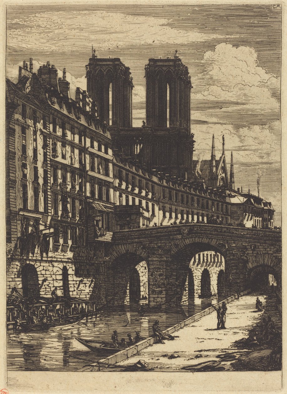 El Pequeño Puente, París de Charles Meryon
