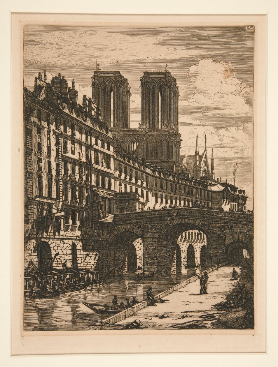 El pequeño puente, París de Charles Meryon