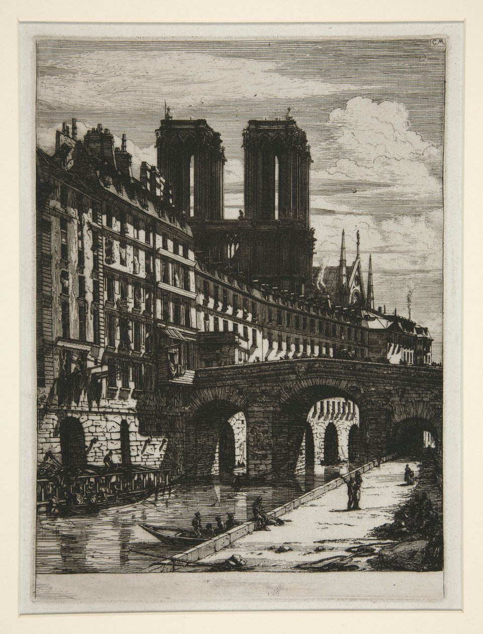 El pequeño puente, París de Charles Meryon