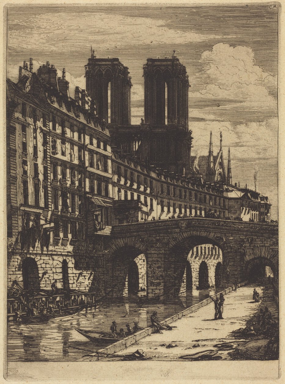 El Petit Pont, París de Charles Meryon