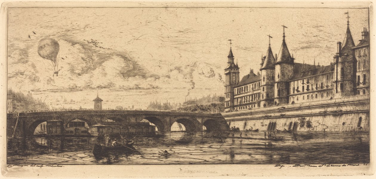 Le Pont-au-Change, París de Charles Meryon