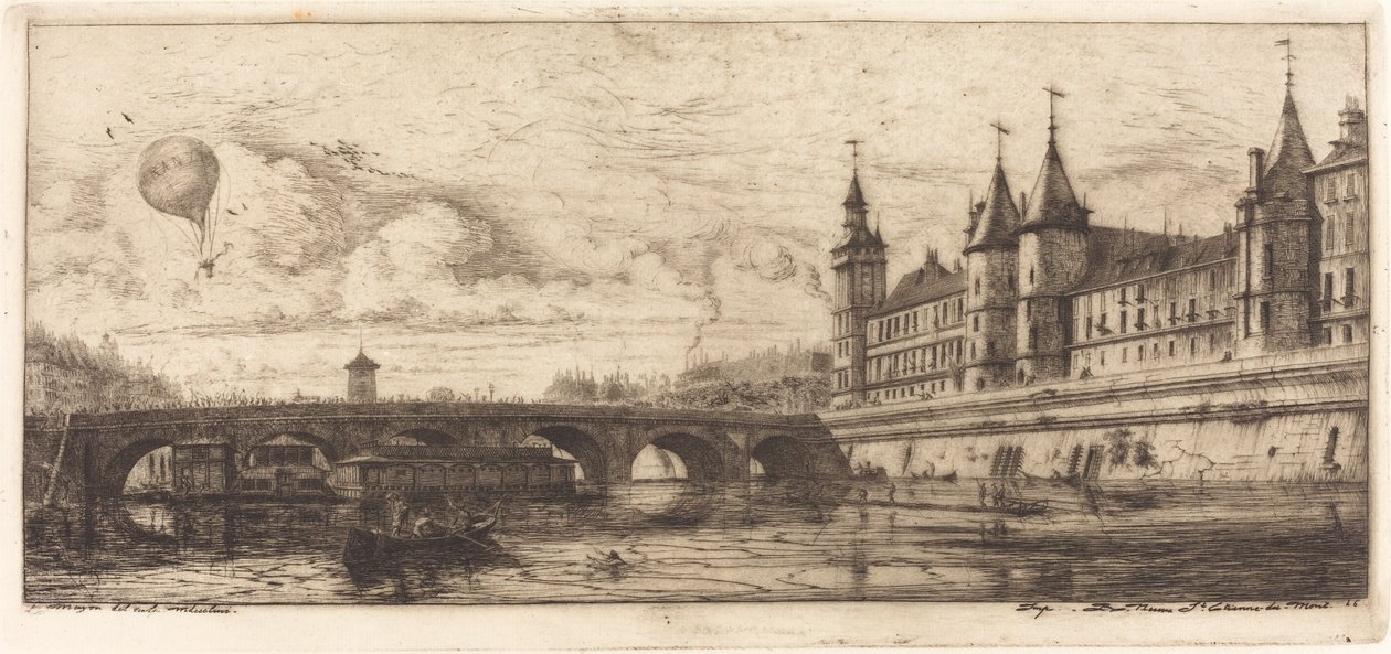 Le Pont-au-Change, París de Charles Meryon