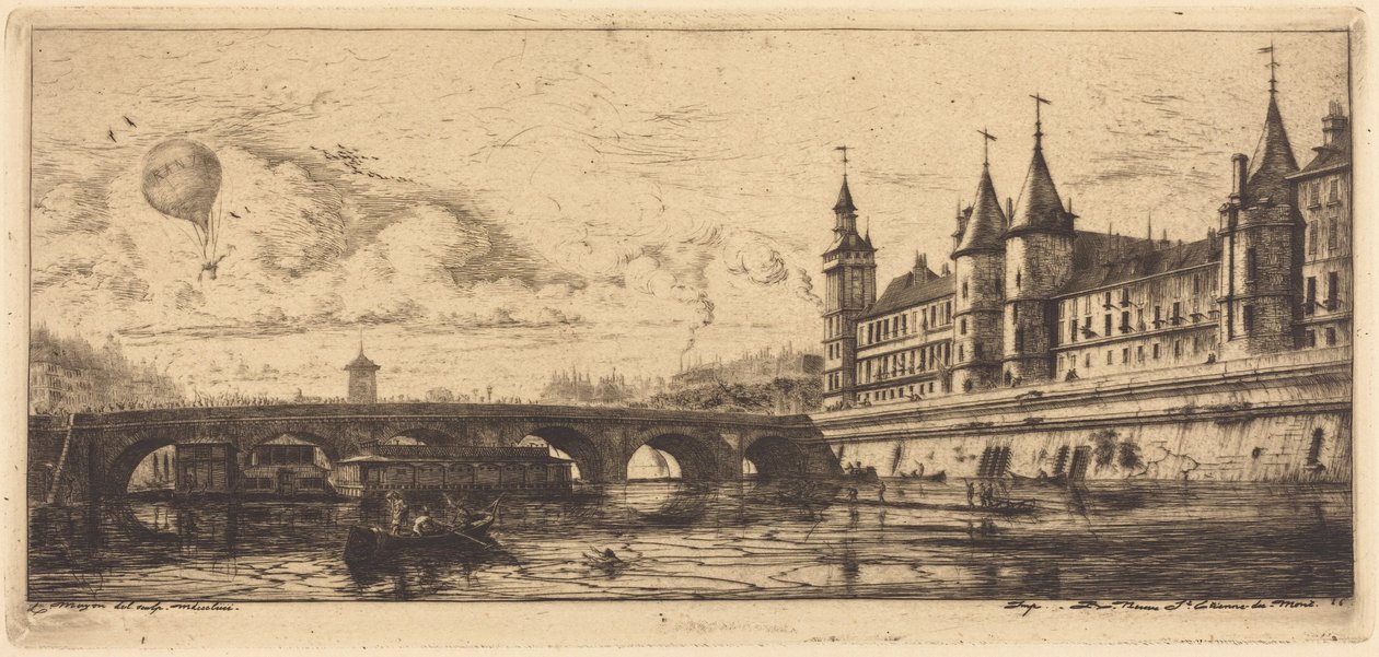 Pont-au-Change, París de Charles Meryon