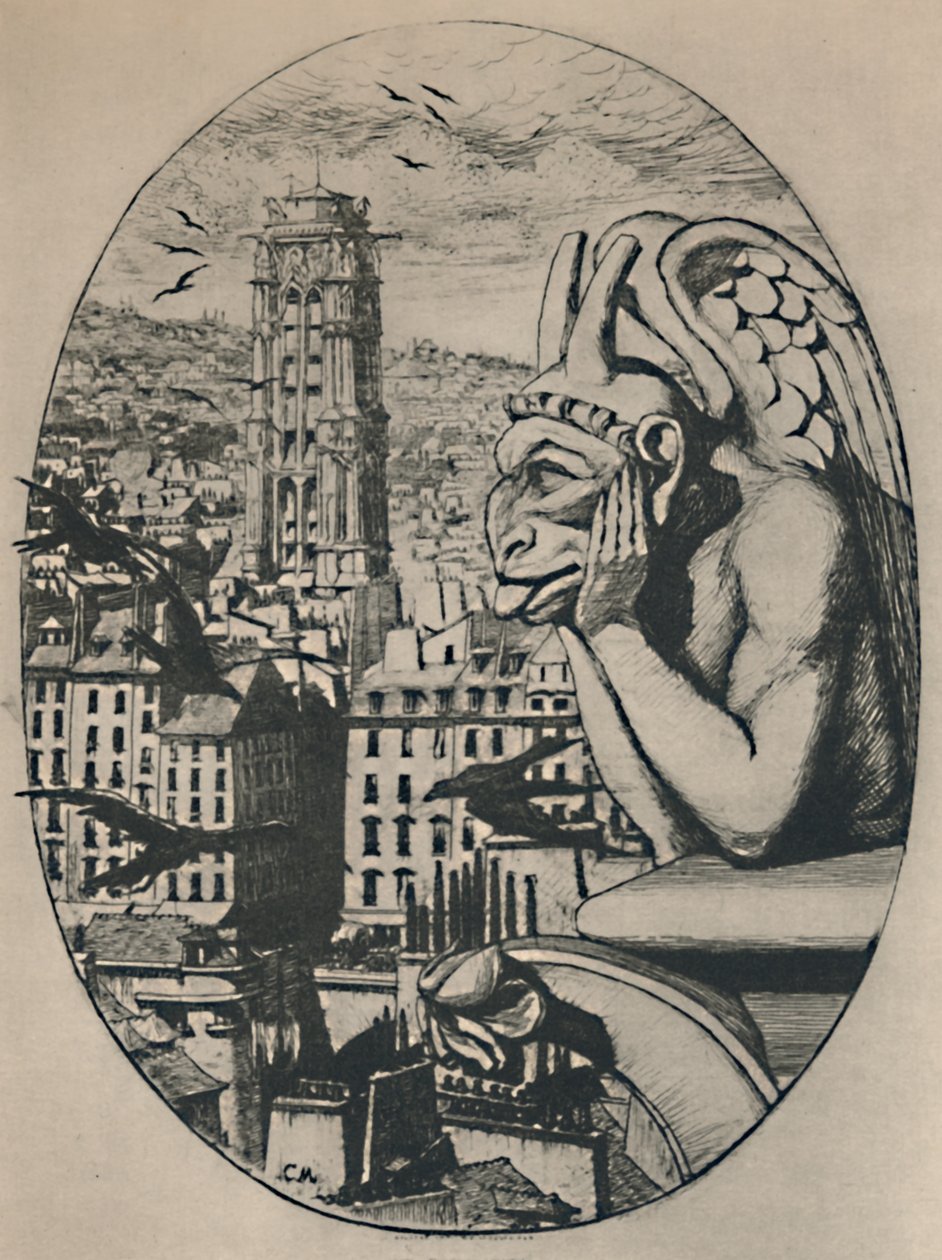 Le Stryge 8º Estado 6 34 x 5 18 Pulgadas, 1853, 1927 de Charles Meryon