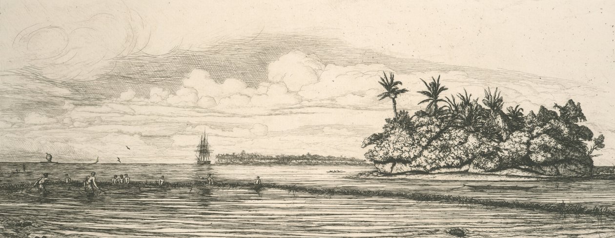 Oceanía, islotes en Uvea de Charles Meryon