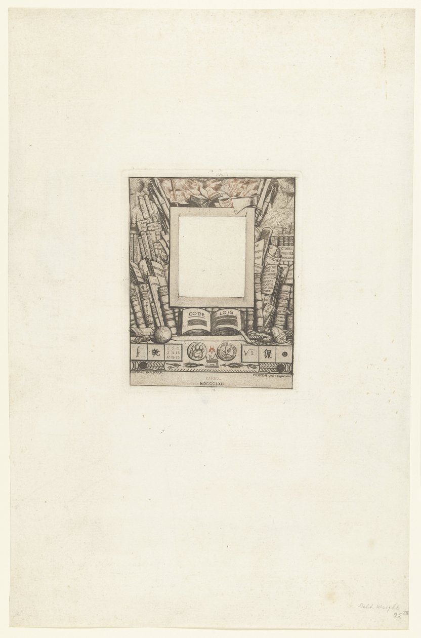 Aviso sobre el portafolio de Armand Guéraud
Proyecto de enmarcación del retrato de Armand Guérard de Charles Meryon