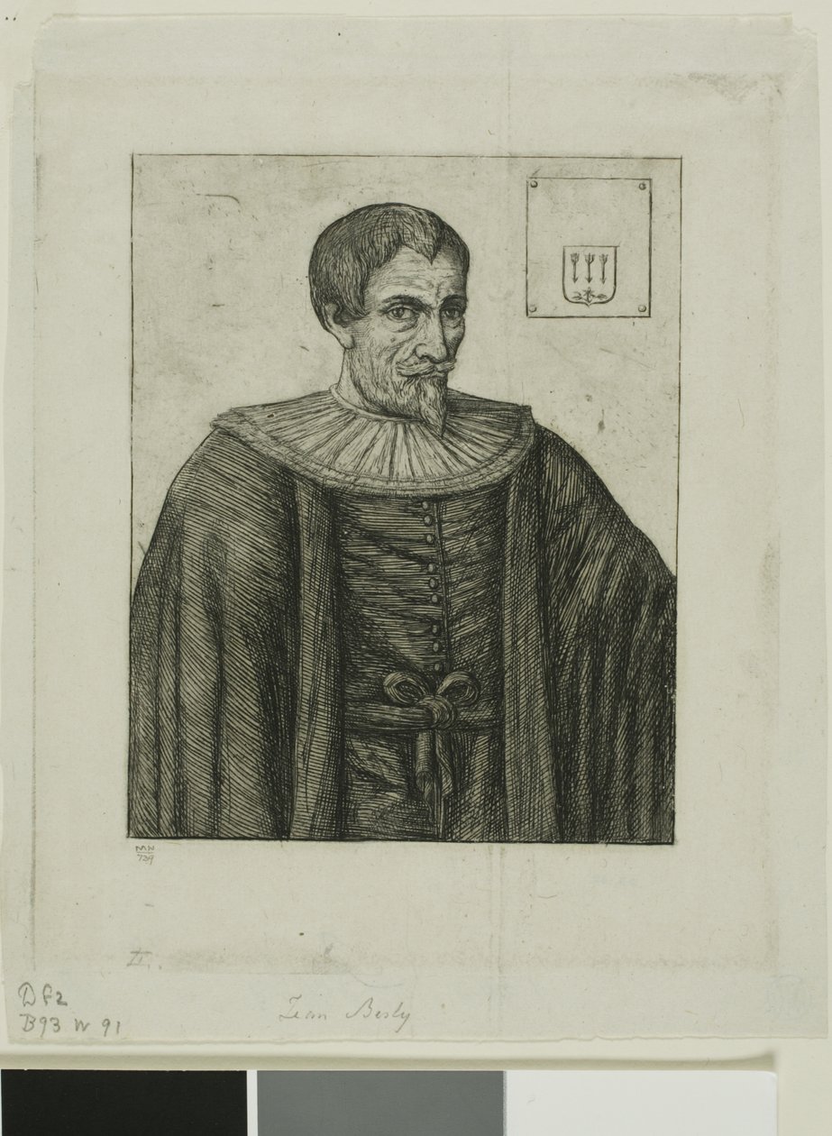 Retrato de Jean Besly, historiador de Charles Meryon