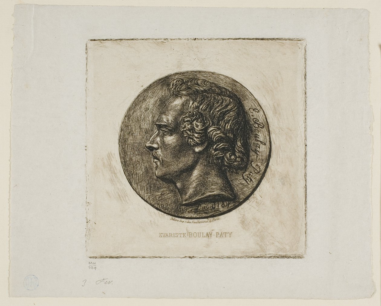 Retrato del poeta Evariste Boulay-Paty de Charles Meryon