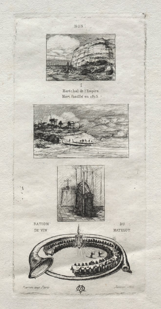 Rebus: No, Morny no está muerto porque se está casando de nuevo, 1866 de Charles Meryon