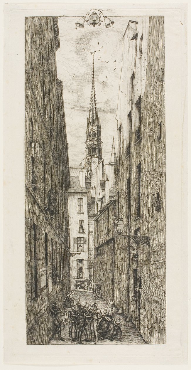 Rue des Chantres, París de Charles Meryon