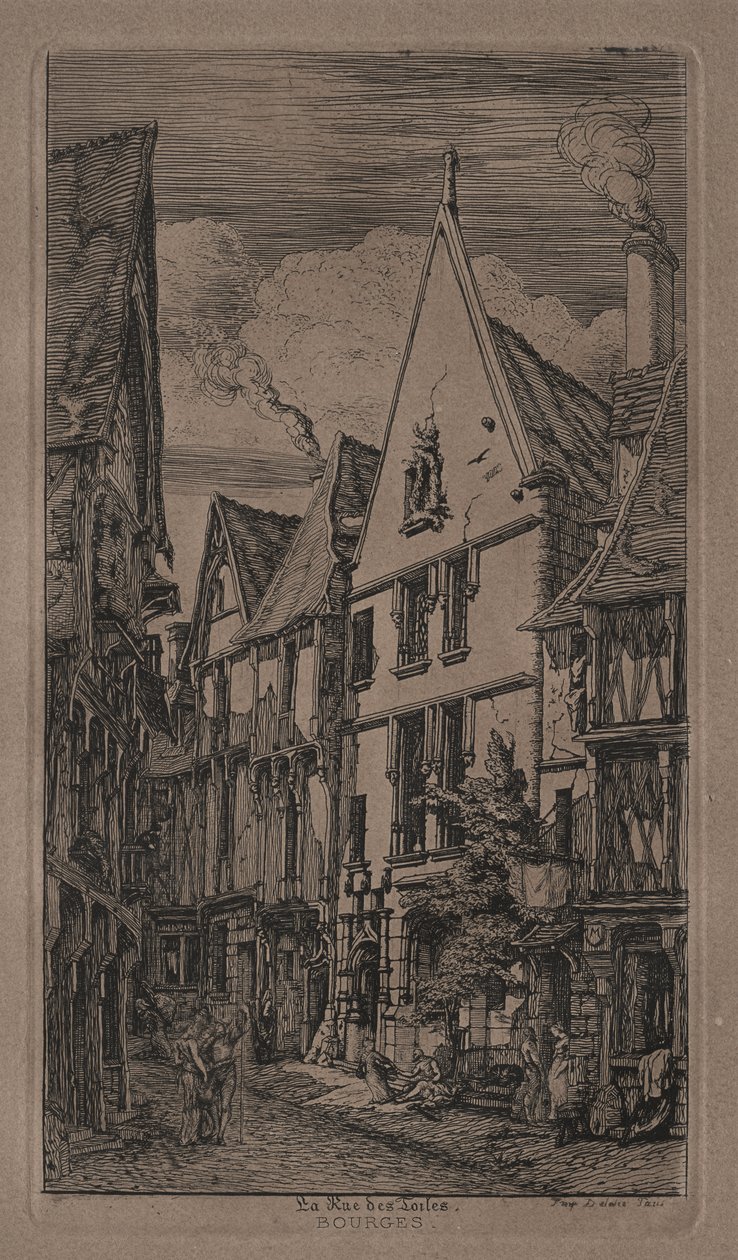Rue des Toilés, Bourges de Charles Meryon