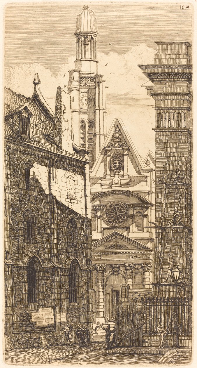 Saint-Etienne-du-Mont, París (Iglesia de San Esteban del Monte, París) de Charles Meryon