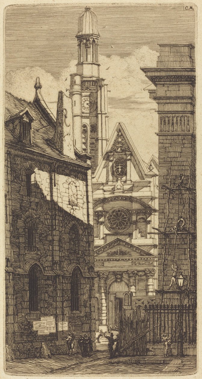 Saint-Étienne-du-Mont, París (Iglesia de San Esteban del Monte, París) de Charles Meryon