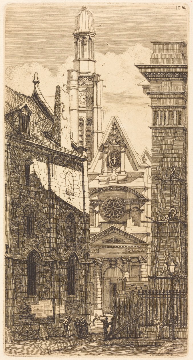 Saint-Étienne-du-Mont, París (Iglesia de San Esteban del Monte, París) de Charles Meryon
