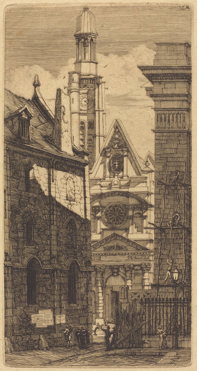 Saint-Étienne-du-Mont, París (Iglesia de San Esteban del Monte, París) de Charles Meryon