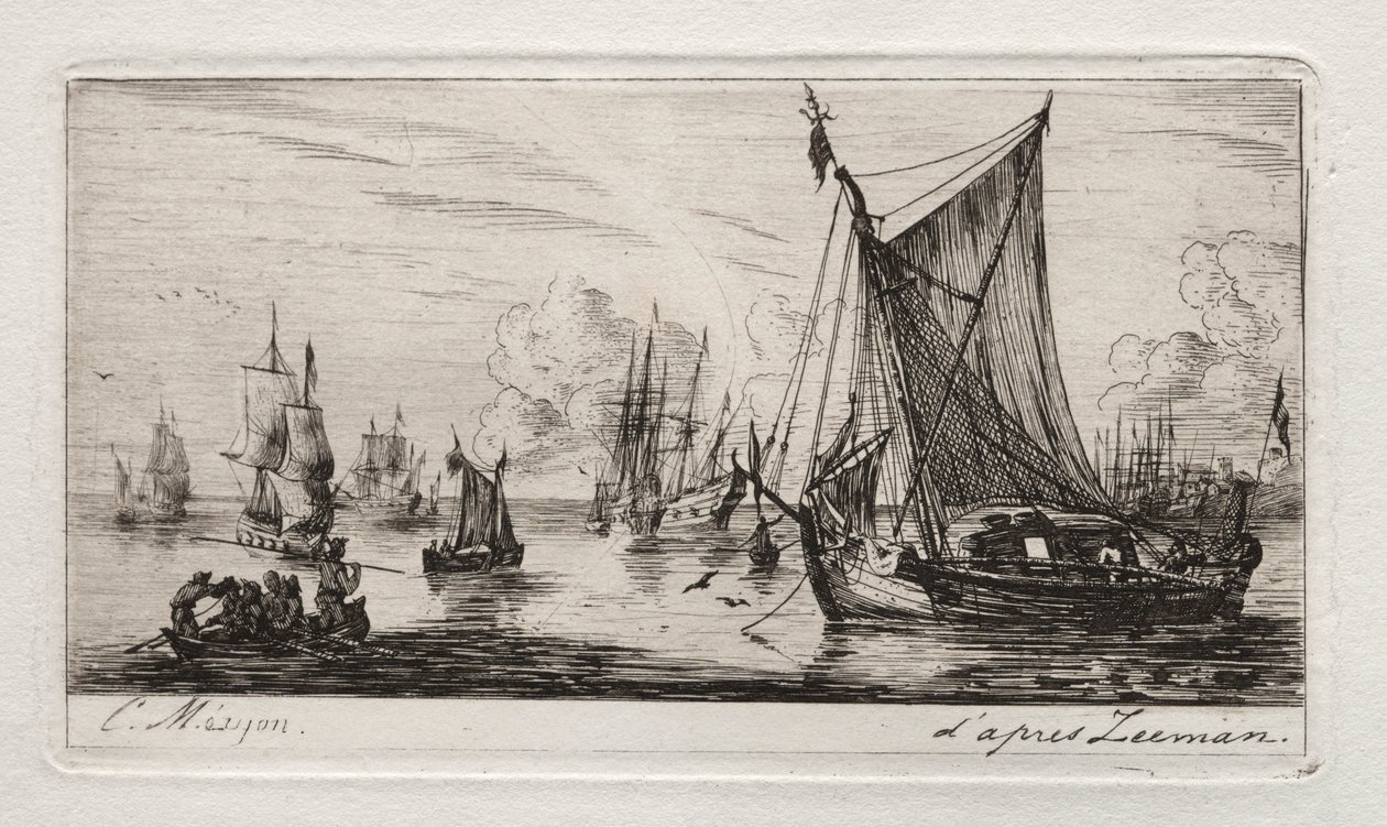 Pescadores del Mar del Sur, 1850 de Charles Meryon