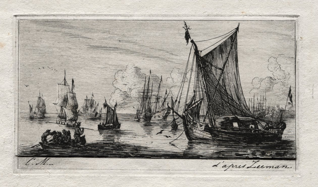 Pescadores del Mar del Sur, 1850 de Charles Meryon