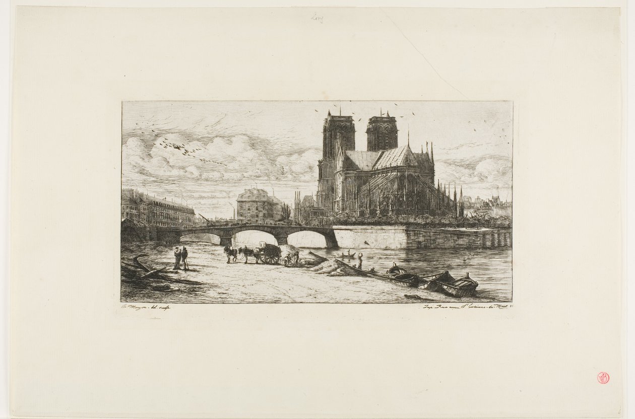 El ábside de Notre-Dame, París de Charles Meryon