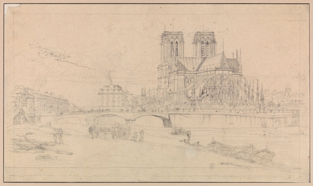 El ábside de Notre-Dame, París de Charles Meryon