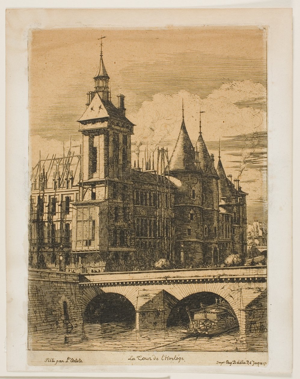 La Torre del Reloj, París de Charles Meryon