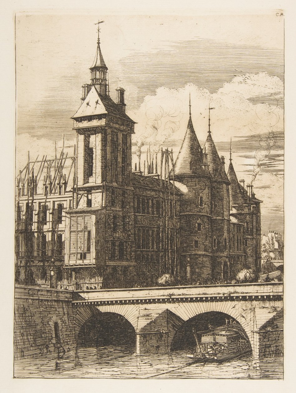 La Torre del Reloj, París de Charles Meryon