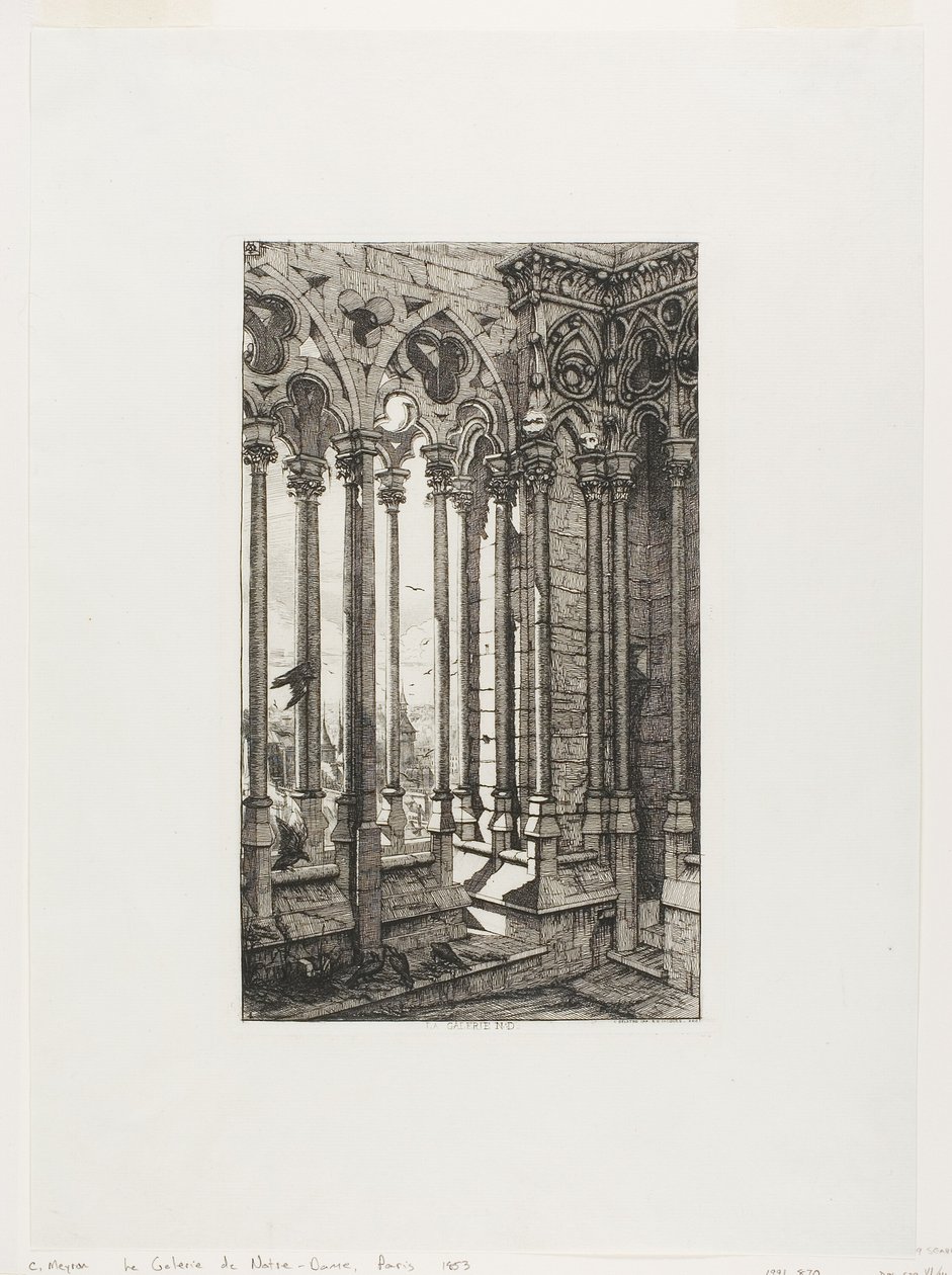 La galería de Notre-Dame, París de Charles Meryon